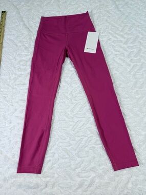 Lululemon Wunder Train HR Tight 25” Leggings- raspberry coulis- size 6 - NWT